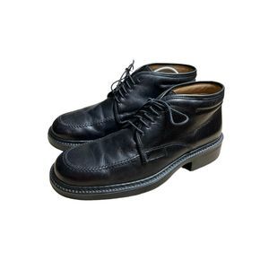 Quo Vadis Black Leather Lace-Up Ankle Boots Men’s Size 43/10